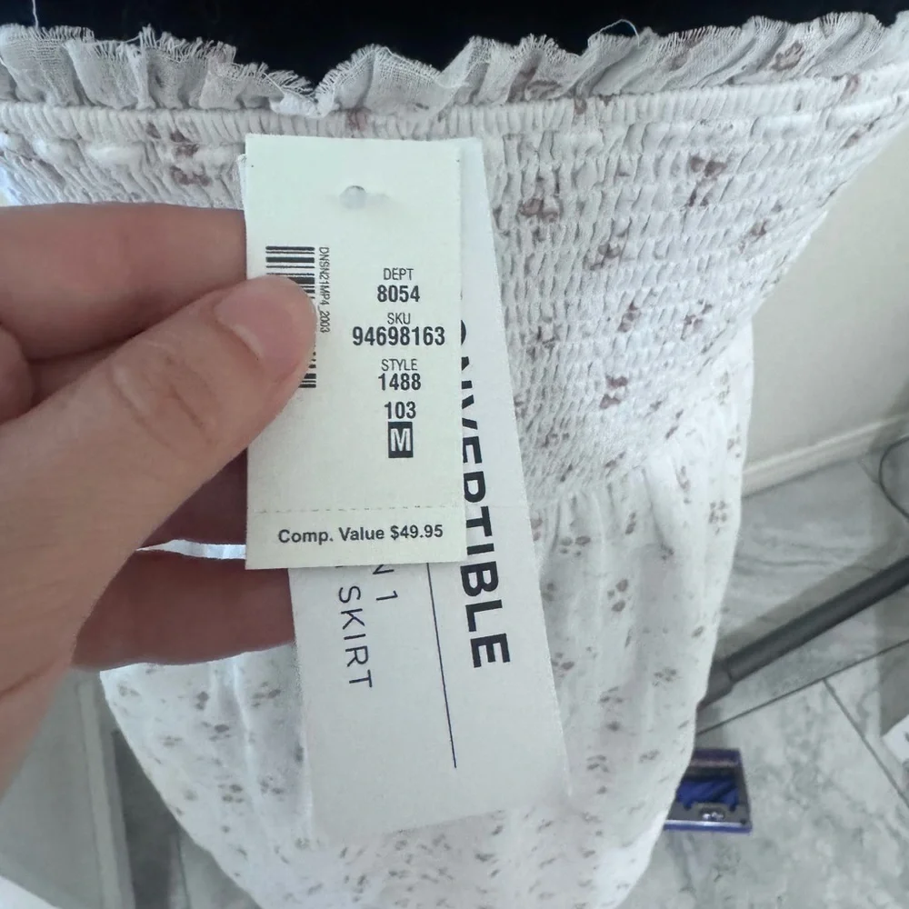 Aeropostale Strapless White Floral Dress - Picture 5 of 6